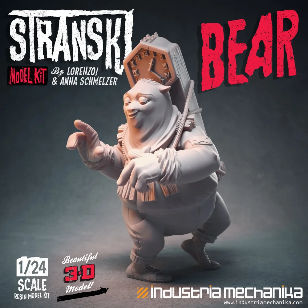 3D collectible sculpt of the Stranski Bear character by Anna Schmelzer