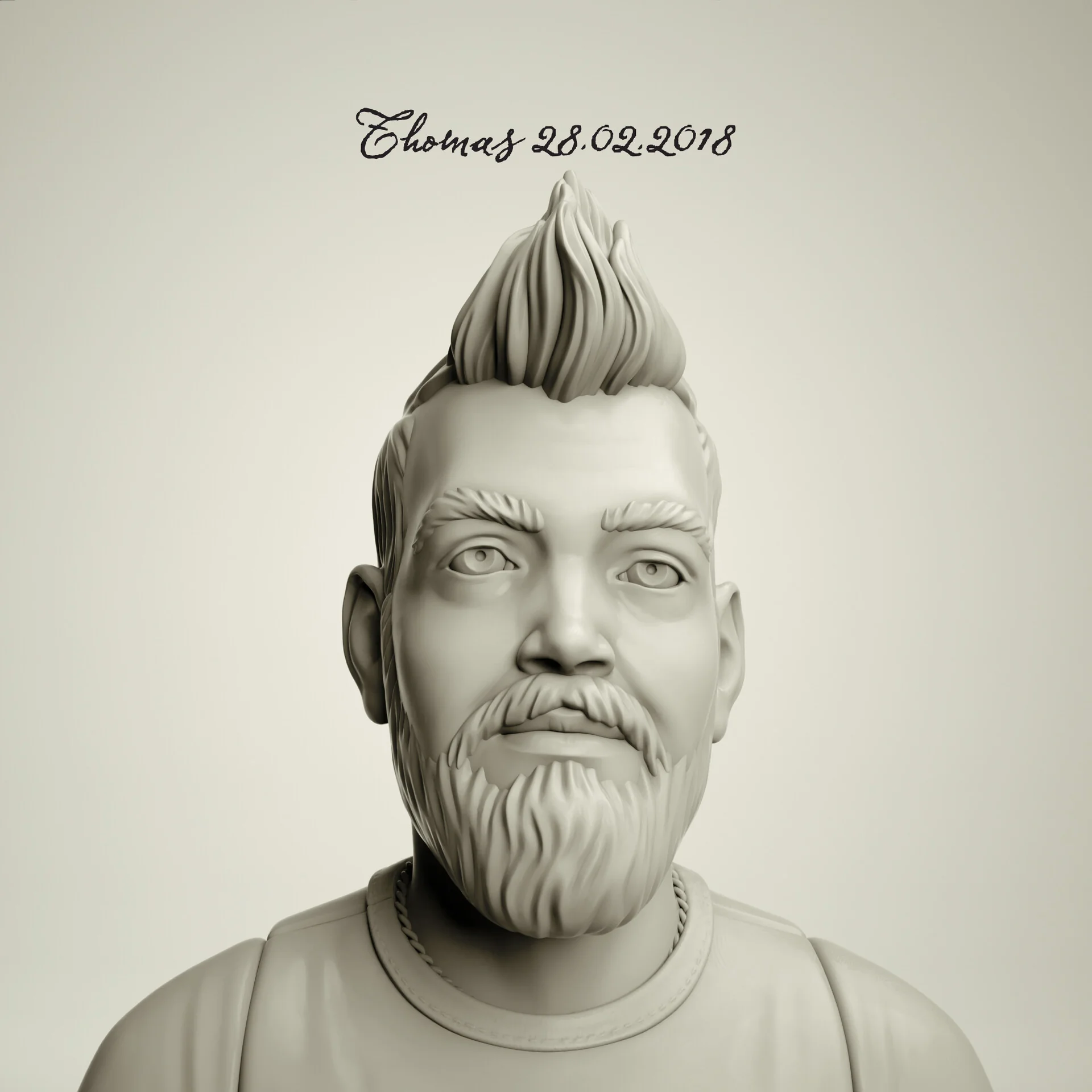 Toyfight team portrait sculpt of Tommo in ZBrush by Anna Schmelzer
